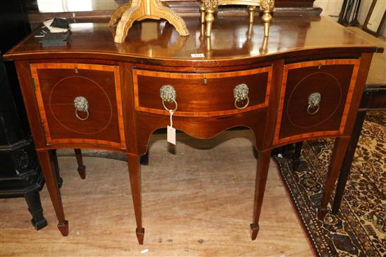 George III style inlaid mahogany  sideboard